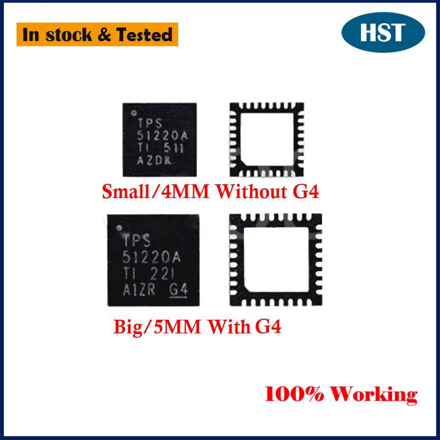 5PCS/LOT Original New TPS51220RHBR 51220 51220A TPS51220 TPS51220A 4MM 5MM IC Chip