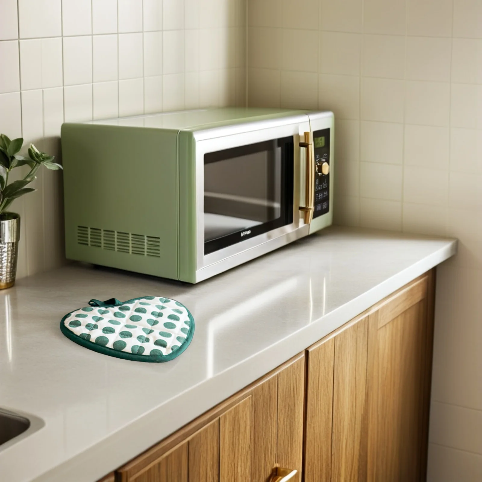 

3 Pcs Christmas Pot Holder Heat Resistant Gloves Cute Kitchen Mitts Oven Insulating