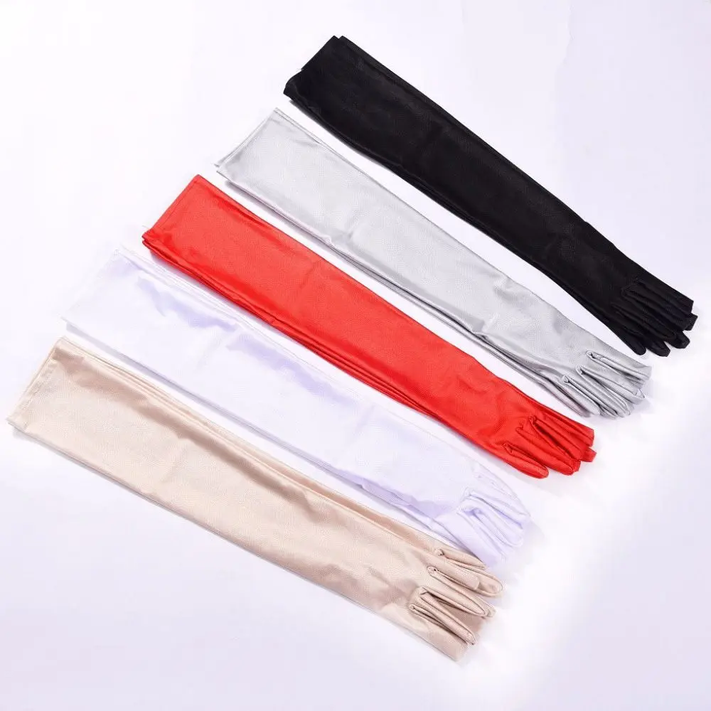 Bride Women Opera Parties Performance Sunscreen Finger glove Long Gloves Driving Gloves Prom Gloves