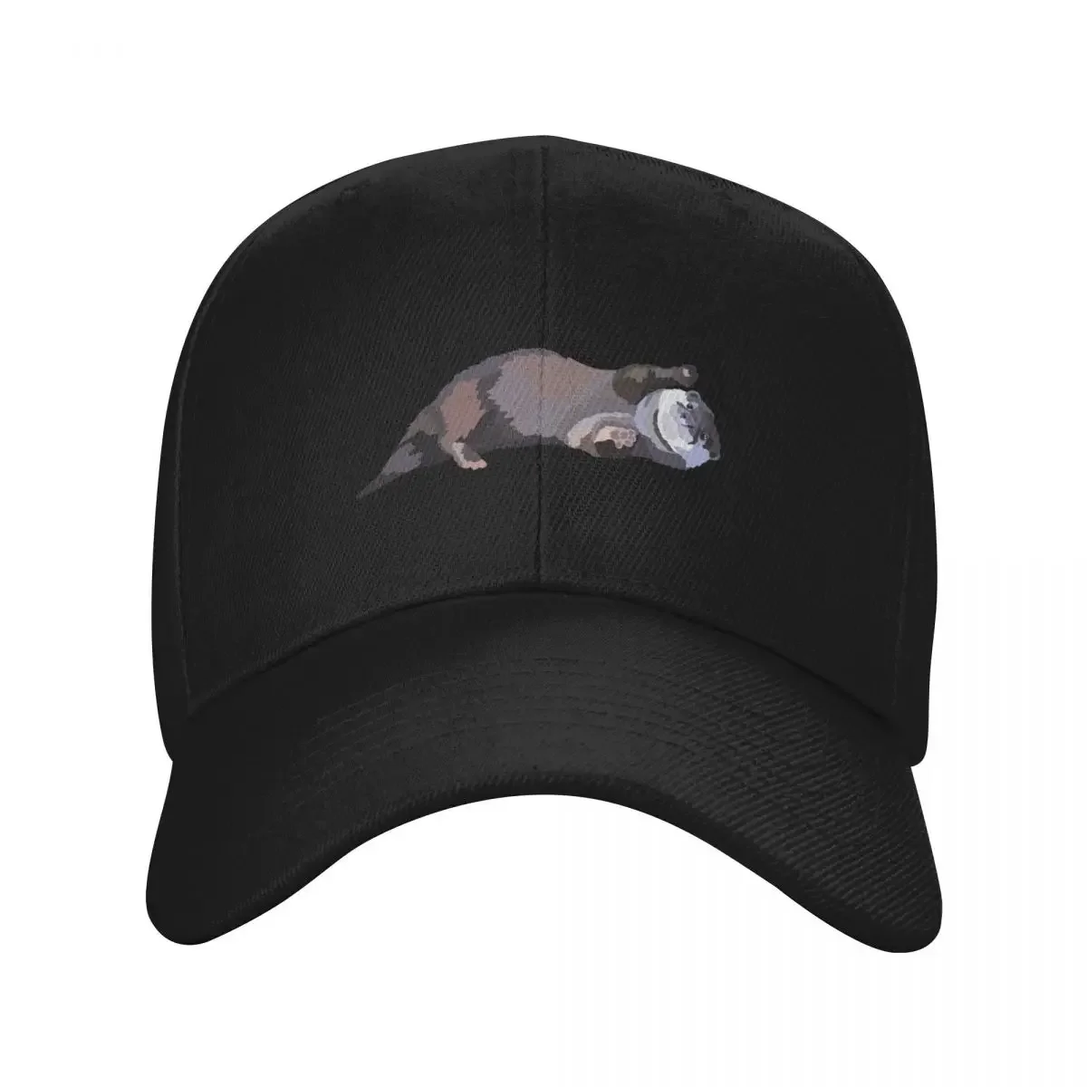 

A is for Asian Small Clawed Otter Baseball Cap Rugby black dad hat sun caps Golf Men Women's
