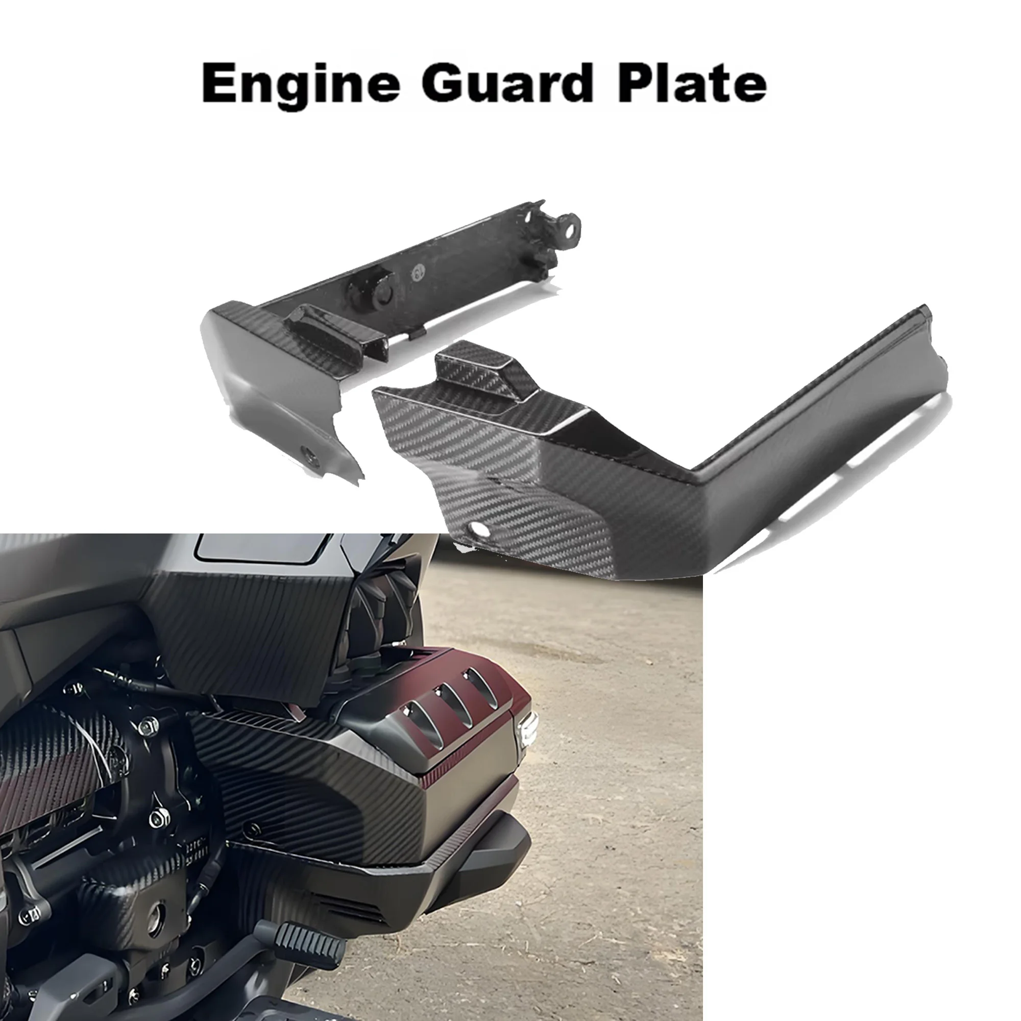 for Honda Golden Wing DOLD WING GL1800 new model frame blackened carbon fiber engine guard decorative panel 18-24 years