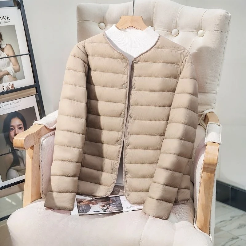 

0-10℃ Women Winter Coat Autumn Ultralight Duck Down Jacket for Women Slim Puffer Jacket Portable Outerwear Windproof Down Coat