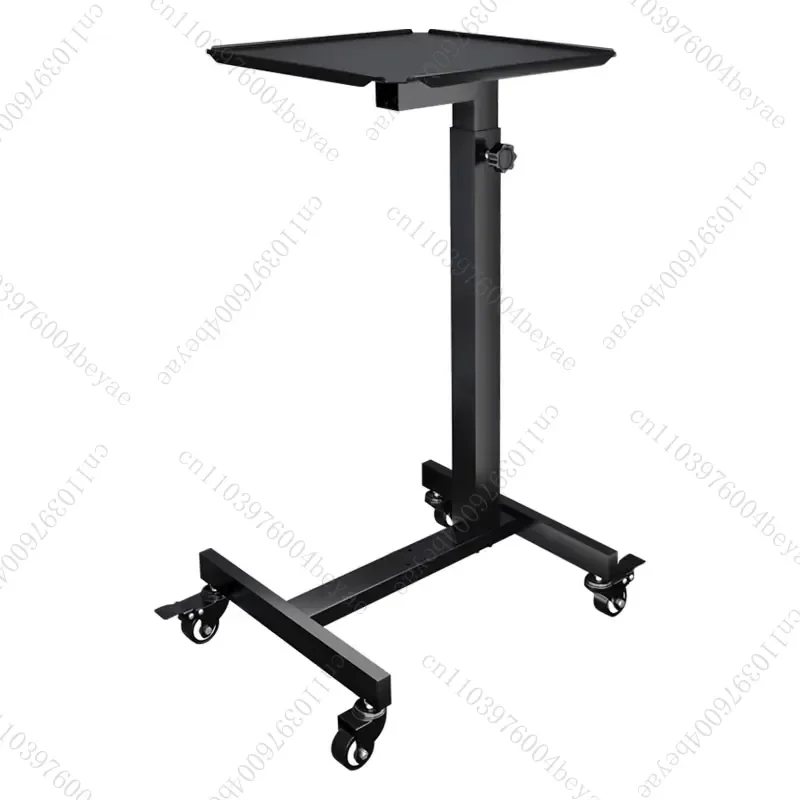 black portable projector cart and bracket 25kg load-bearing, adjustable bracket 80-125cm length,