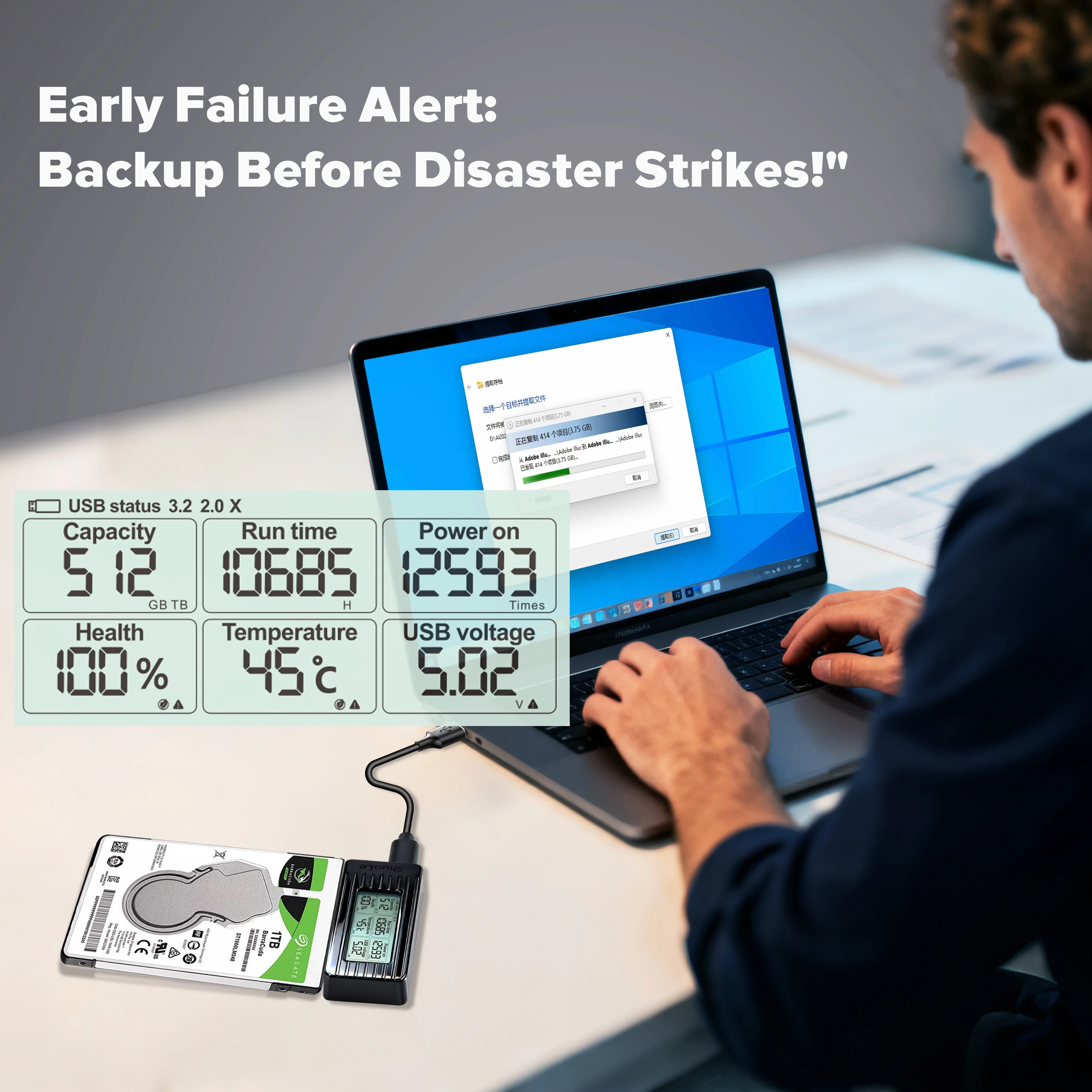 

Кабель-переходник USB-SATA Конвертер USB 3.2 3.0 в SATA для 2,5-дюймового жесткого диска SSD HDD Внешний адаптер