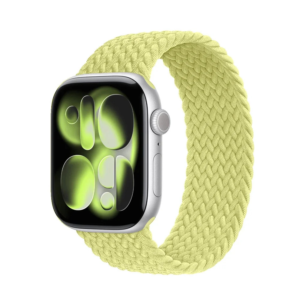 مضفر حلقة منفردة ل سوار ساعة يد آبل 2026 11 10 9 7 8 SE 6 الترا 3 49 مللي متر 46 مللي متر 42 مللي متر 44 مللي متر 41 45 مللي متر سوار كوريا iWatch الأشرطة