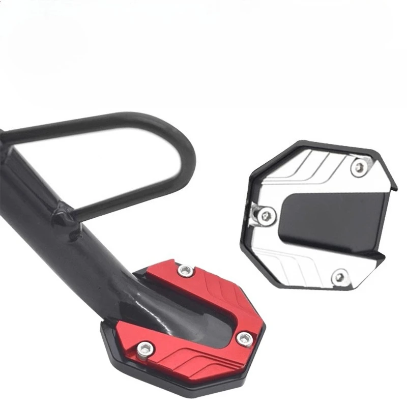 1 motorcycle modification accessory foot support plate, enlarged auxiliary side kick block, anti slip edge support pad