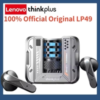 100% Lenovo Official Genuine Thinkplus LP49 Wireless Earphones Bluetooth 5.4 Long Battery Life HiFi Stereo Gaming Headphone