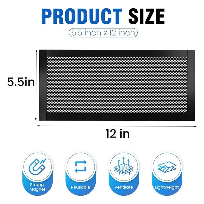 A27F-For Draft Control, HVAC Efficiency, And Home Decor 6PCS Magnetic Floor Vent Cover 5.5X12 Inch PVC Grille Blocker - view 4