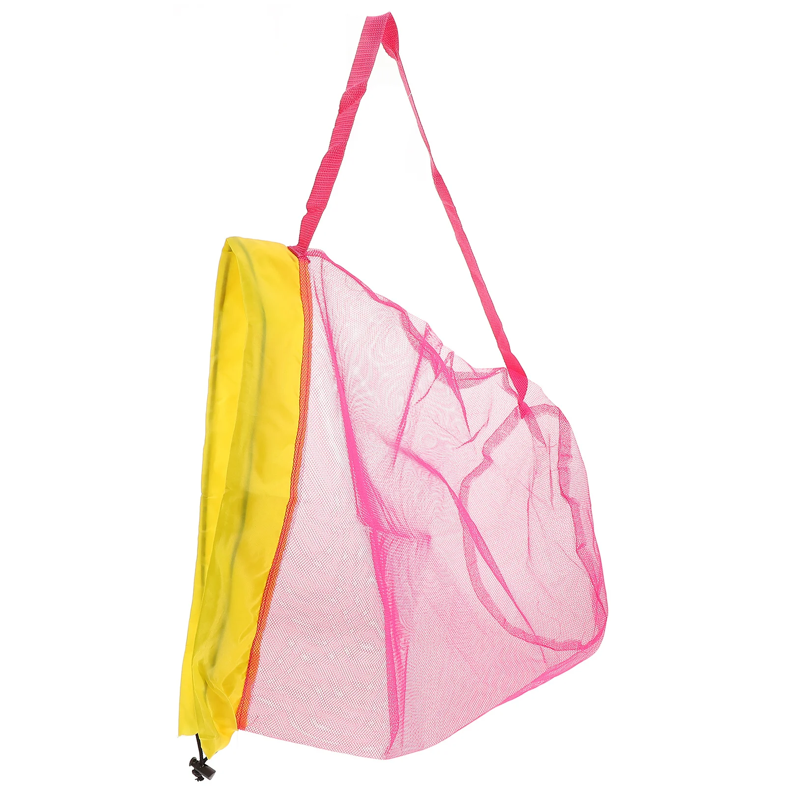 Duża siatkowa torba plażowa do przechowywania piasku, worek ze sznurkiem, lekka poliestrowa ażurowa torba na podróże i aktywności na świeżym powietrzu.