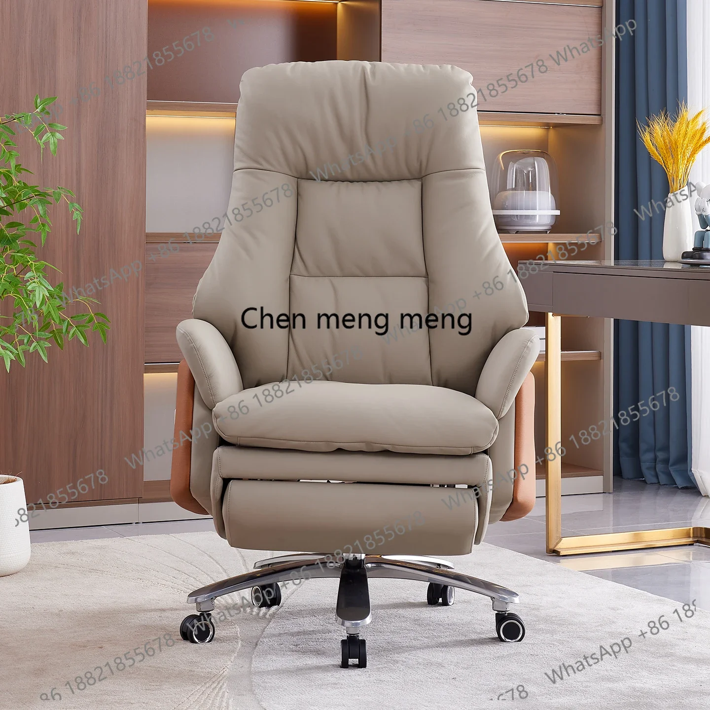 Boss Office Chair Lunch Break Electric Lift Genuine Leather Computer Office Top Layer Cowhide