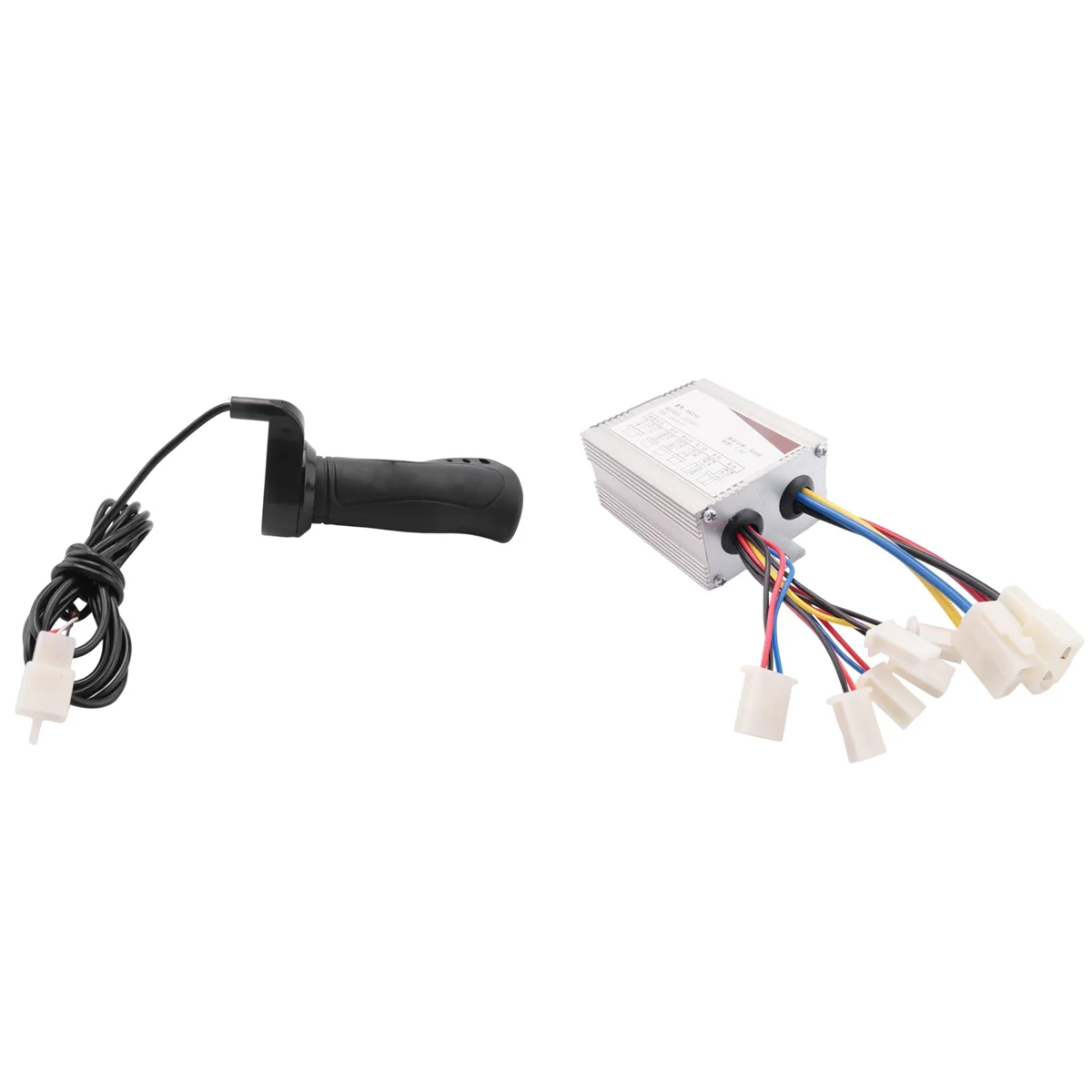 24V 500W DC Electric Bike Motor Brushed Controller Box with Brush Controller Long Line Turn Handlebar for Electric Bicycle