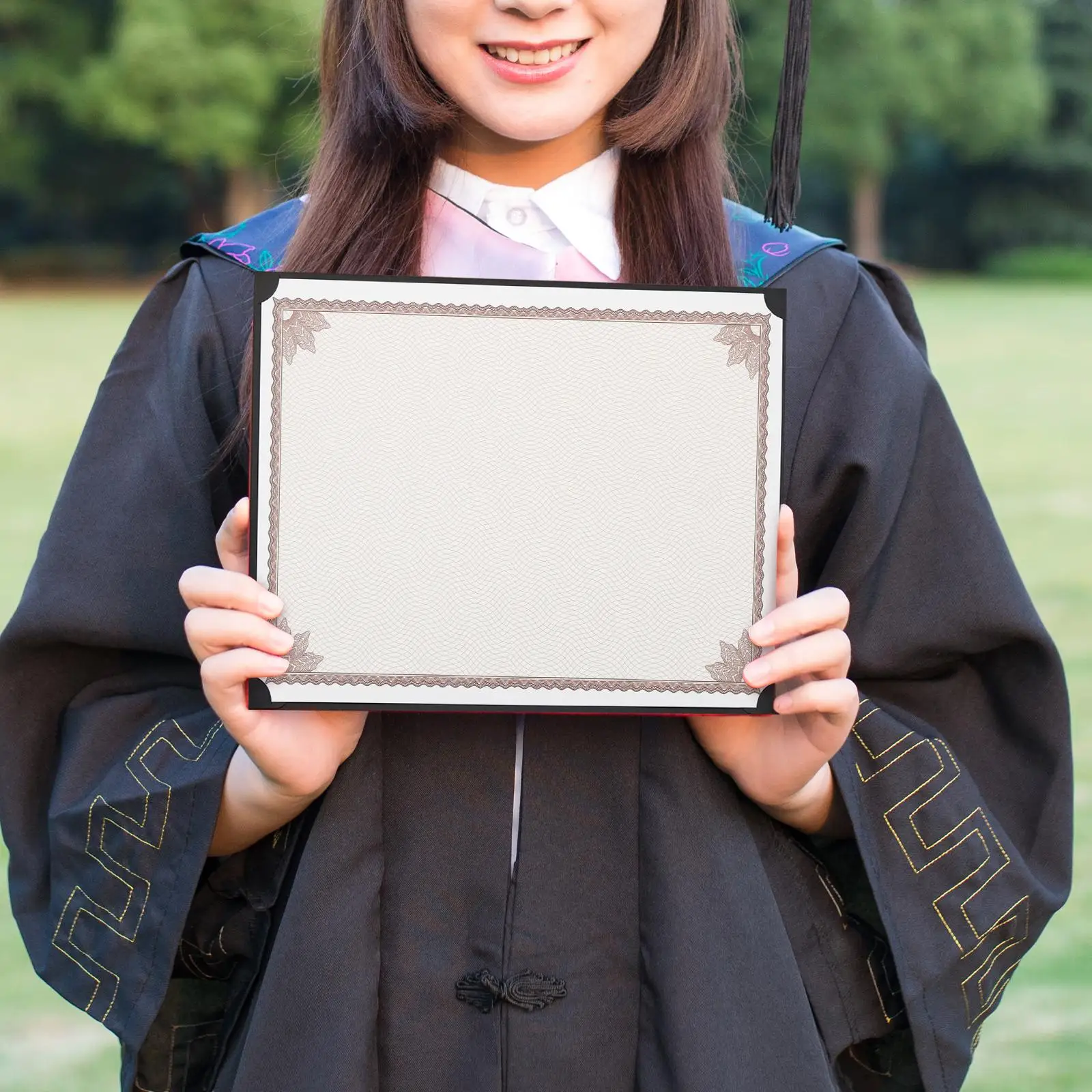 10 Pcs Blank Certificate Paper A4 Printable Writable Diploma Honor Inner Paper Smooth Edge Rounded Corner Storage Use