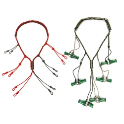 Hunting Decoy Rope Duck Call Lanyard Cord Hunter Game Adjustable 12 Rings Braided Whistle Bird Collar Sling Hunting Supplies New