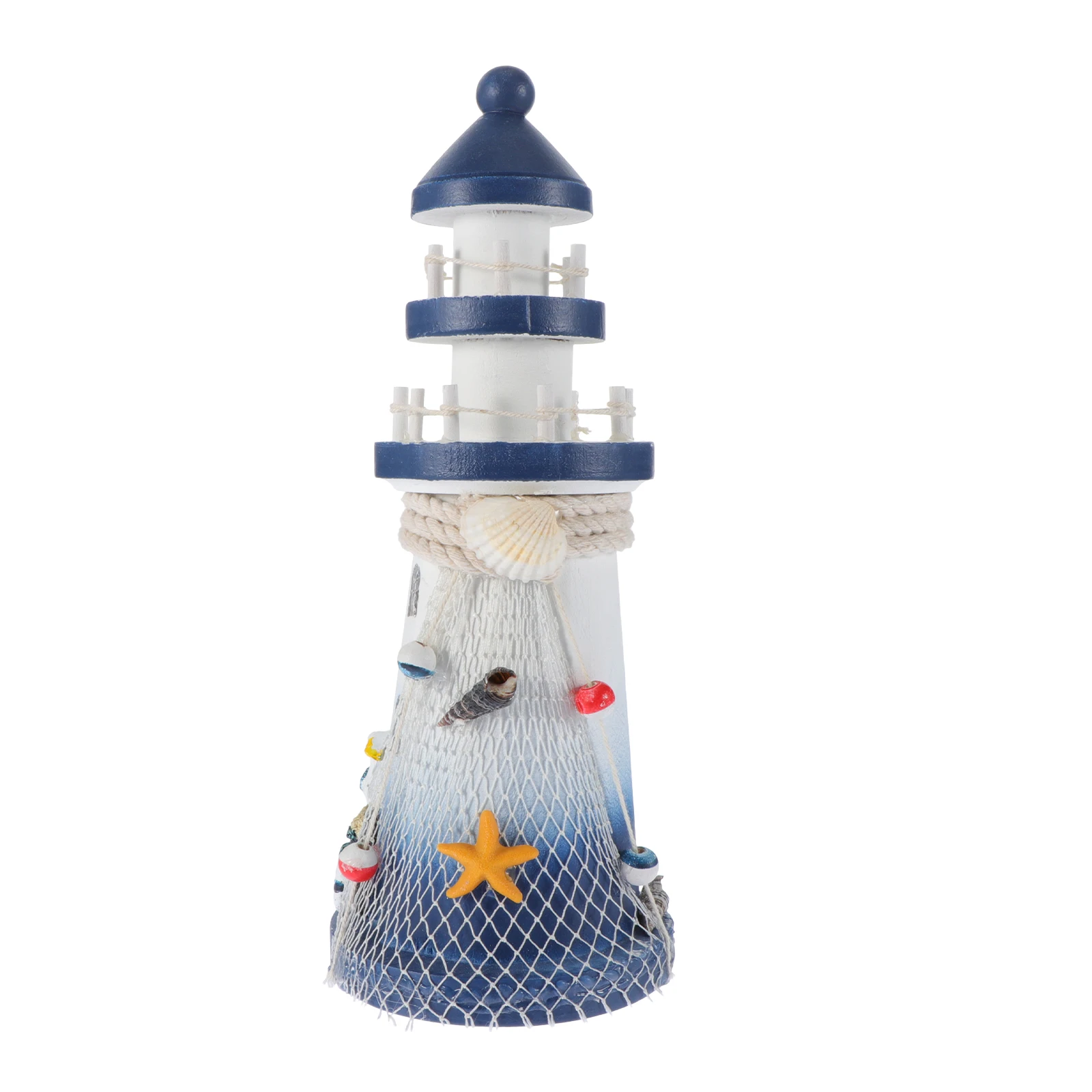 

Wooden Lighthouse Decor Material Classic Nautical Home Adornment Mediterranean Style Mini nament Perfect Gift Beach