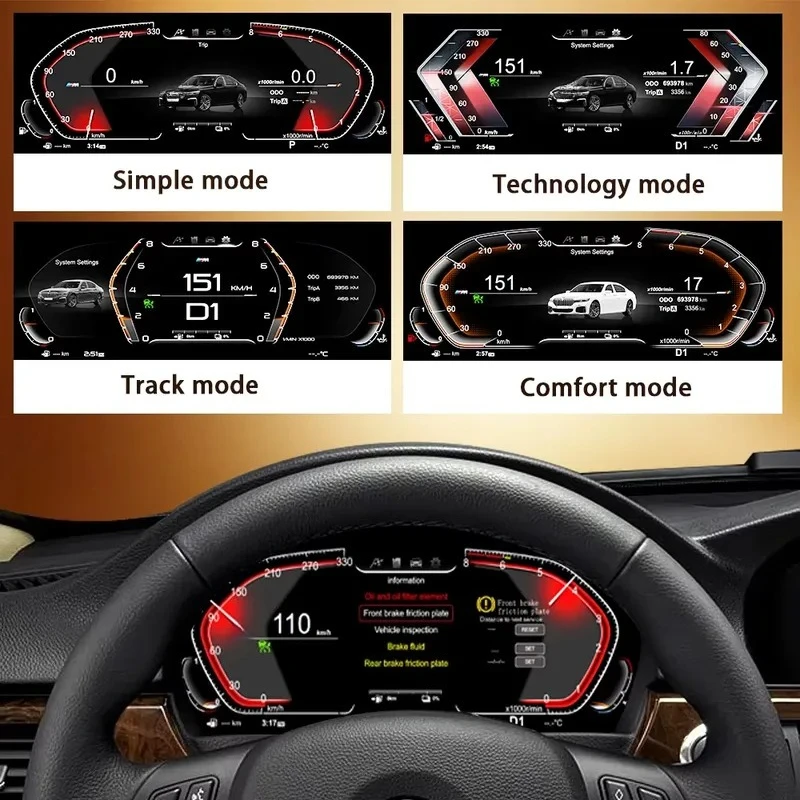 Price Car LCD Dashboard Digital Cluster Instrument 11 Inch Panel Linux System for 3 Series E90 E91 E92 E93 RHD LHD
