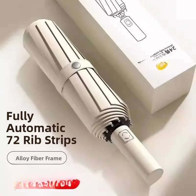 

Automatic Three-Panel Umbrella Large Size Sunshade Sun Protection UV Protection Rain And Sun Dual-Purpose Compact Travel Umbr...