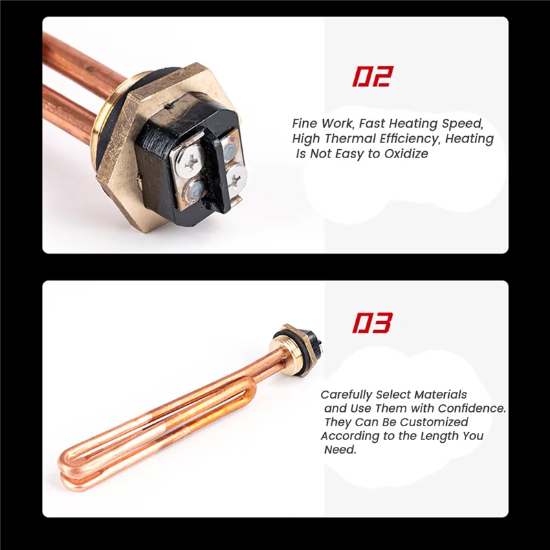 

Heater Element 2 Pack HE 55220 Water Heater Element, Fit For POU 6, 8, 11 Electric Tankless Water Heater