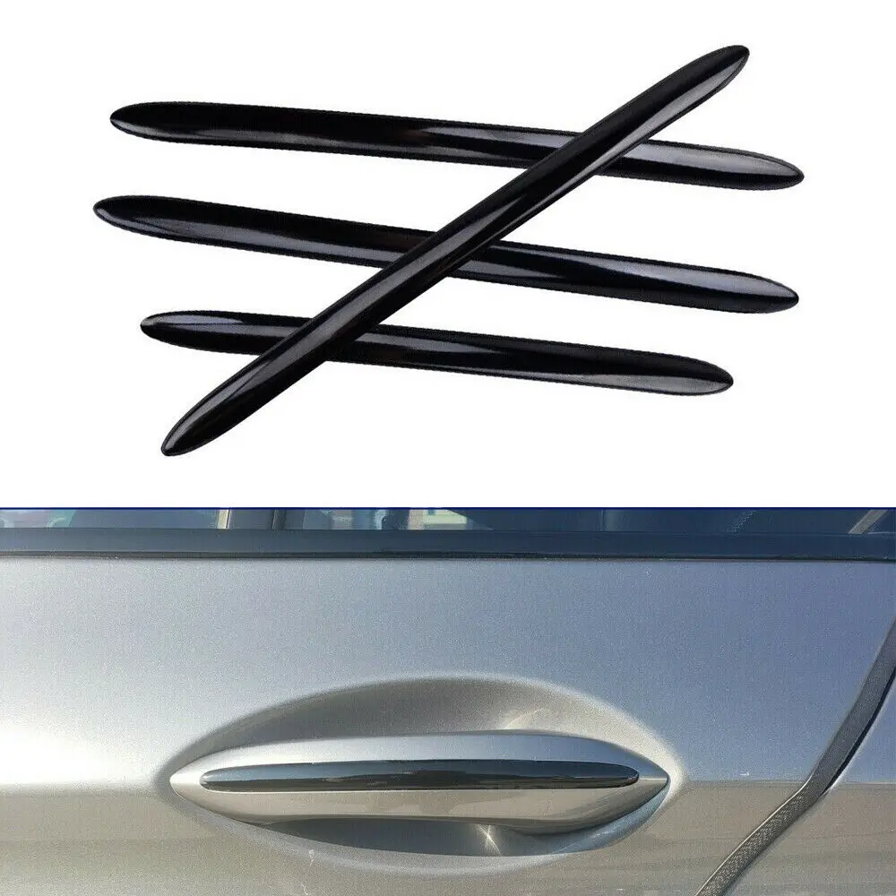 Black 4 piece Exterior Door Handle Stripe Cover Stainless Steel Decorative Sticker Suitable For BMW 5 Series F10 F11 2010-2017