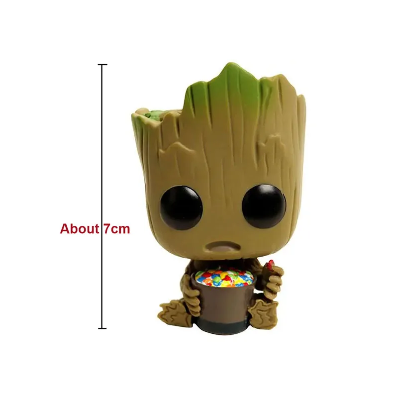 Funko Pop Marvel Guardians of the Galaxys Groot #264 With Candy Bowl Action Figures Funko Pop Marvels Vinyl Dolls Toy Kids Gifts