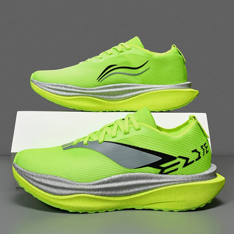 

Мужские кроссовки для бега, уличные нескользящие гоночные кроссовки для пар, дышащая роскошная обувь, кроссовки для бега с амортизирующей сеткой, внедорожная обувь