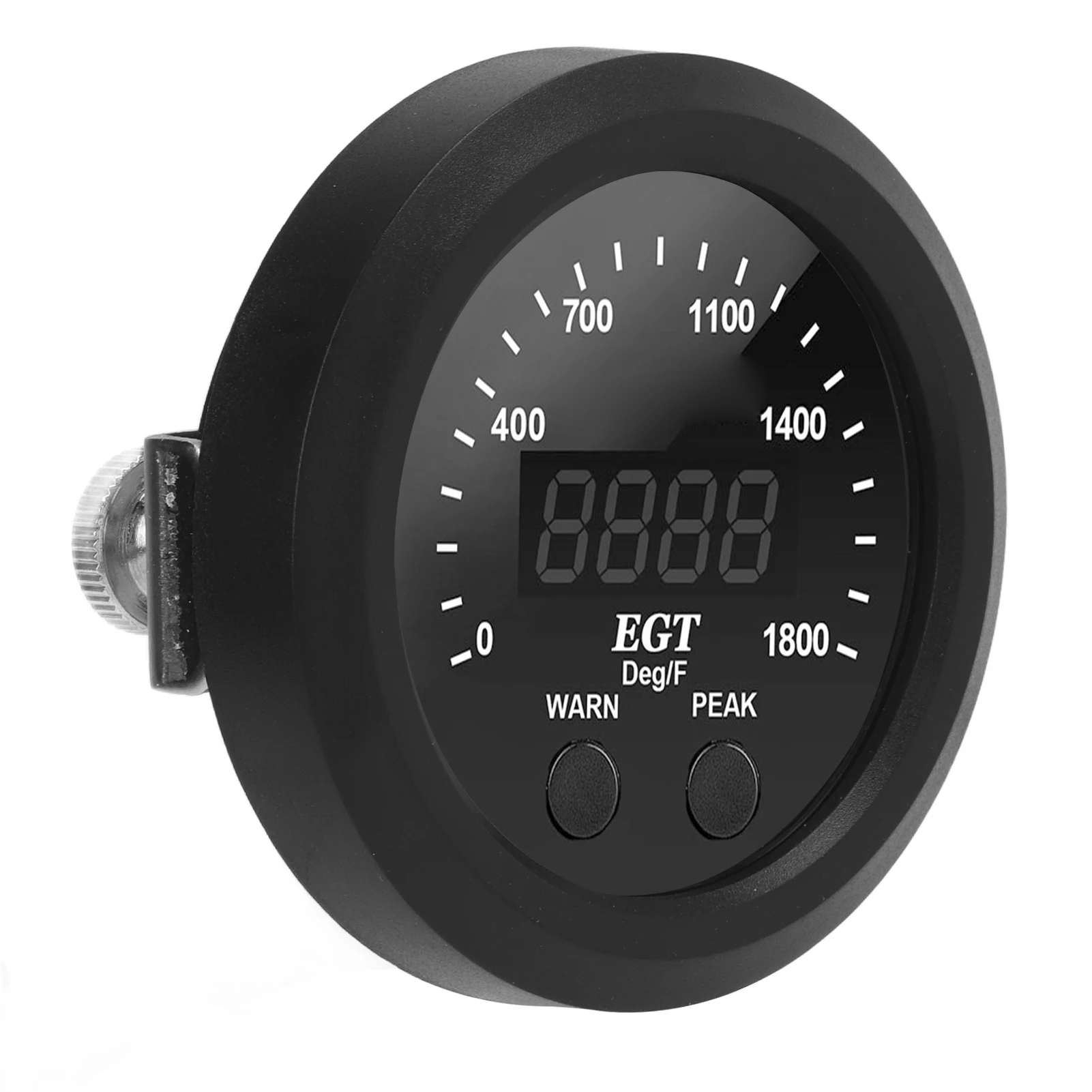 Car Exhaust Gas Temperature Gauge 2‑1/16in 52mm Ultra Thin 0‑1800℉ Red LED with Sensor EGT Gauge EGT Display