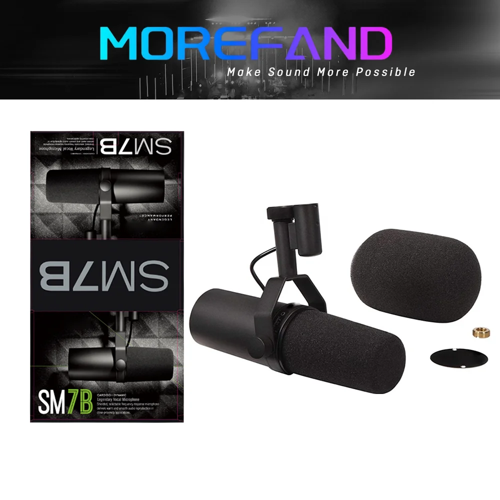Microphone dynamique cardioïde SM7B Sm7b 7B, réponse en fréquence sélectionnable en Studio, pour enregistrement sur scène en direct, Podcasting