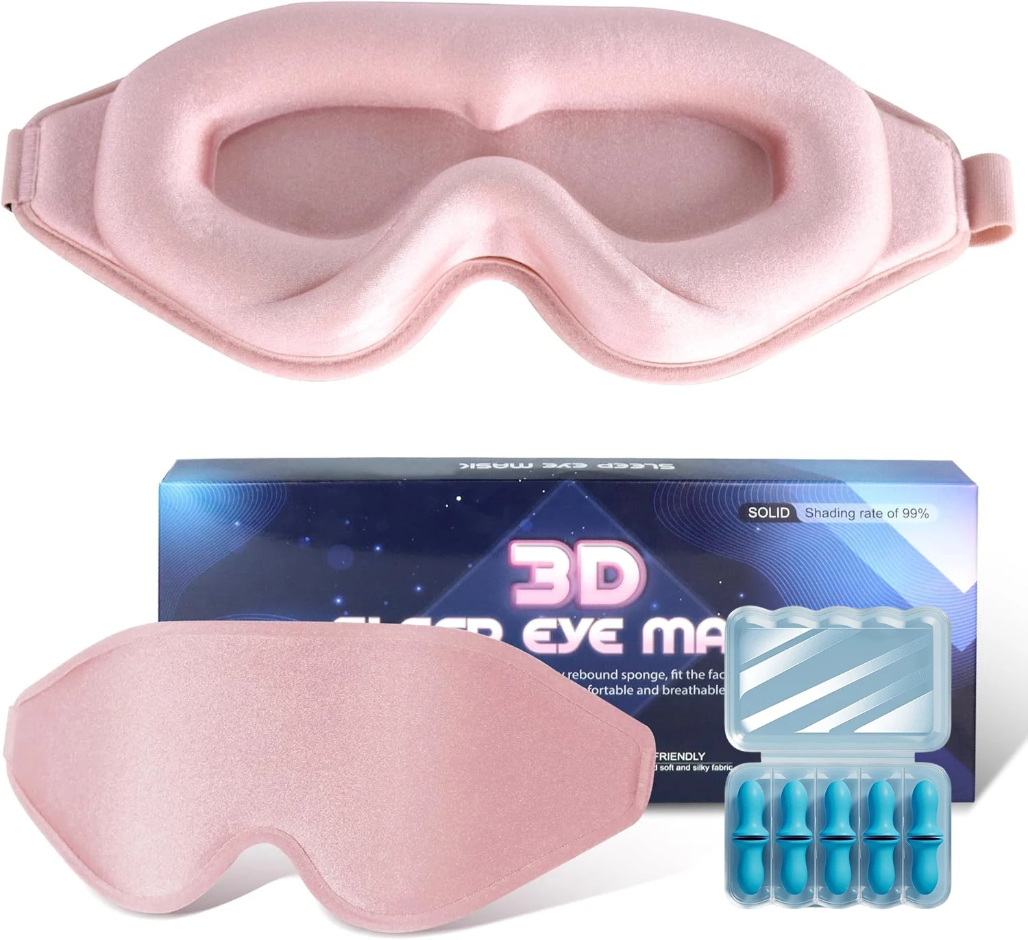 

Sleep Eye Mask for women Upgraded 3D Deep Contoured Eye Covers for Sleeping with Adjustable Strap,Block Out Light