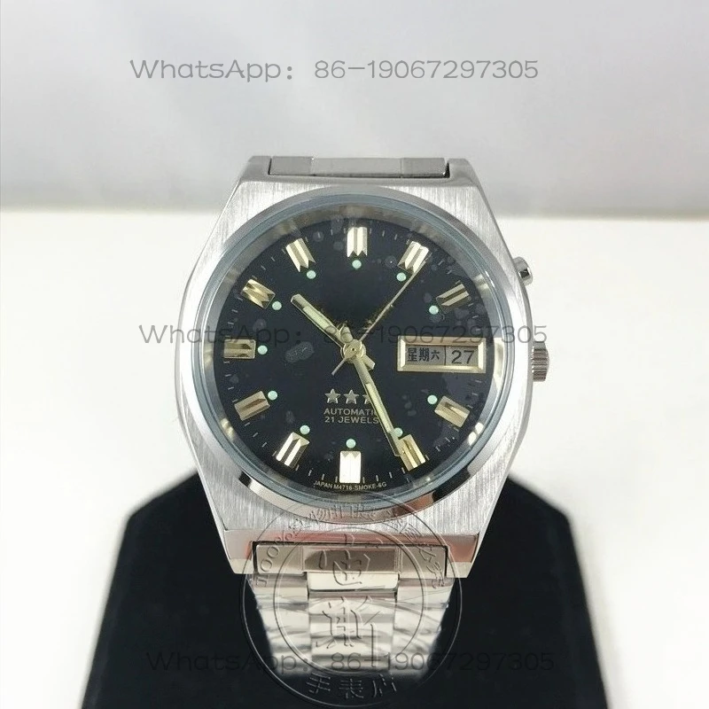 2026 جديد للجنسين المشرق ساعة ميكانيكية حزام الصلب للطي المشبك وظيفة كاملة سلسلة ساعات التوقيت العالمي 35 مللي متر #3
