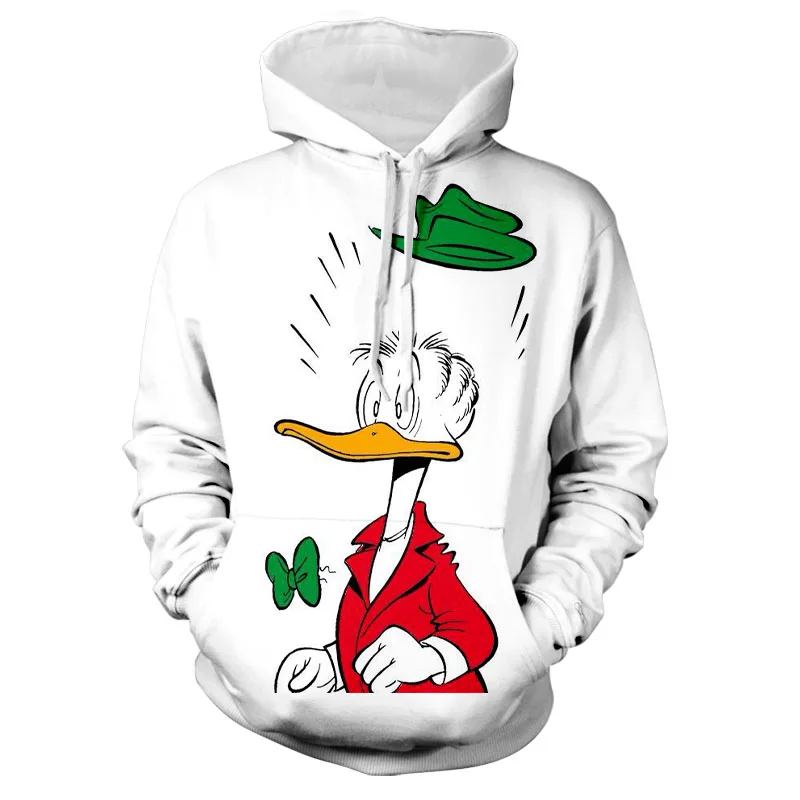 2022 New Streetwear Hoodie Men\'s Fall Long Sleeve Harajuku Disney Donald Duck and Mickey Brand 3D Printed Casual Sweatshirt