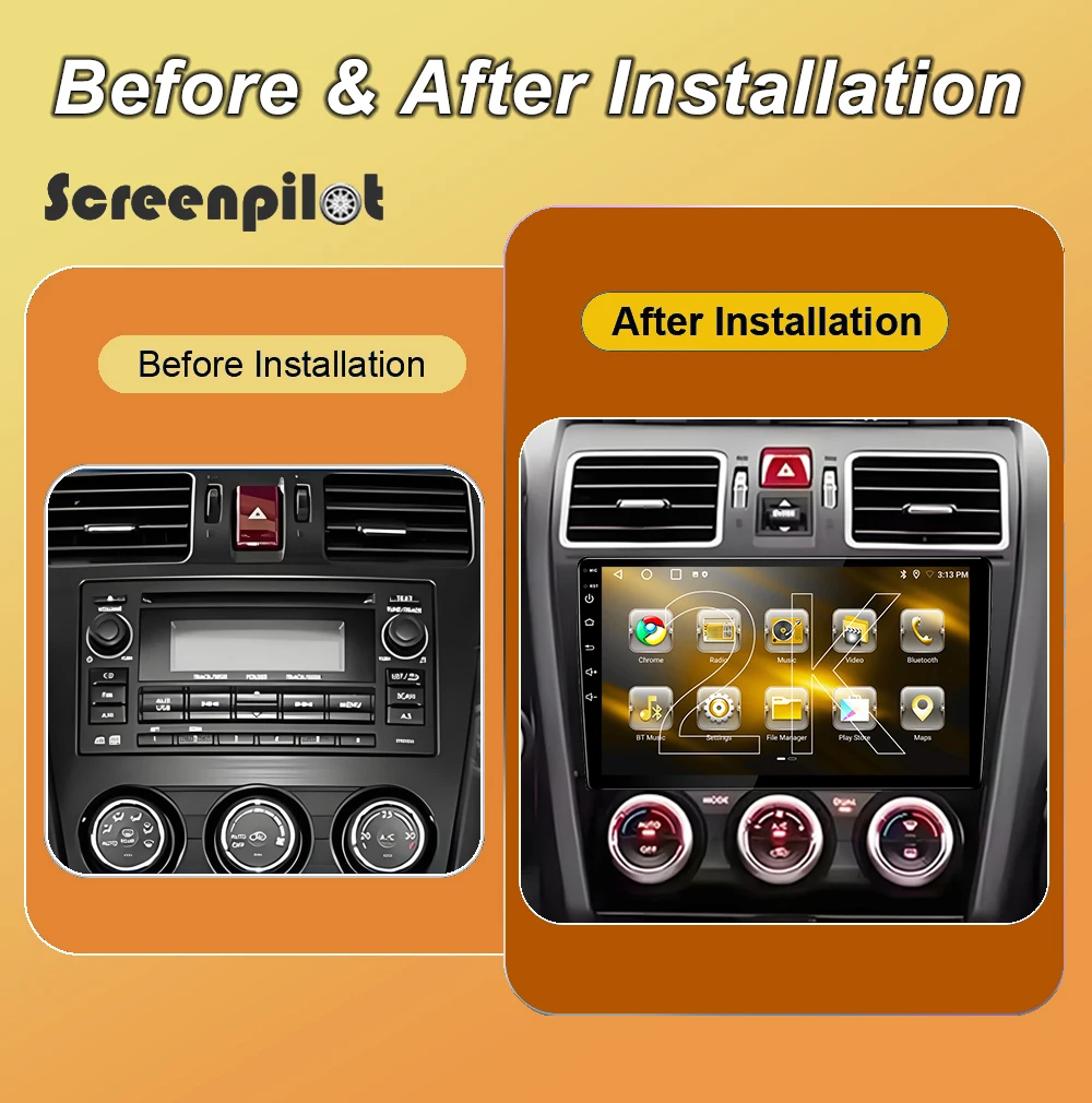 Android 16 Car Radio For Subaru Forester XV WRX 2016 2017 2018-2021 2K QLED Multimedia Video Player Navigation GPS NO 2DIN 8Core