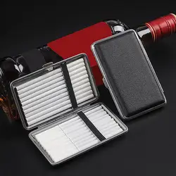 Leather Cigarettes Case Creative Classic 20-piece Pocket Box Cigarettes Storage Reusable PU Leather Cigarettes Container