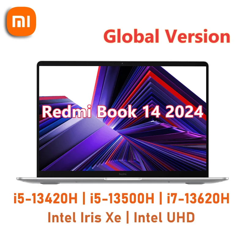 샤오미 레드미 북 14 2024 노트북, 인텔 코어 i5-13420H, i5-13500H, i7-13620H, 16GB, DDR5 + 512G, 1TB SSD, 노트북 지문 파워 PC