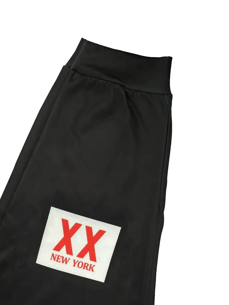 The new men's trousers for Spring and Autumn 2025 are casual and sporty with alphanumeric prints comfortable and soft