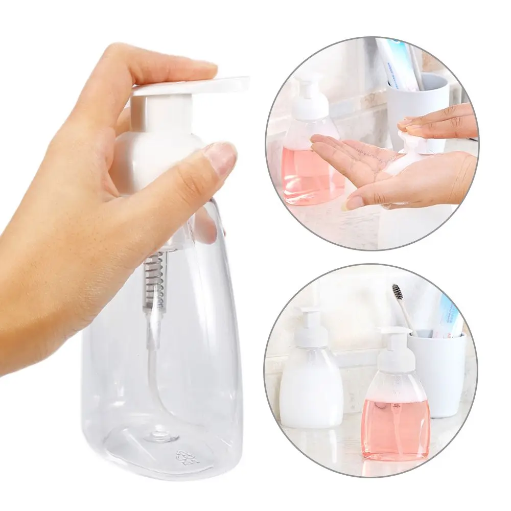 

Refillable 300/250ml Face Lotion Soap Travel Makeup Squeezed PET Pump Bottle Container Cosmetic Foam Bottle