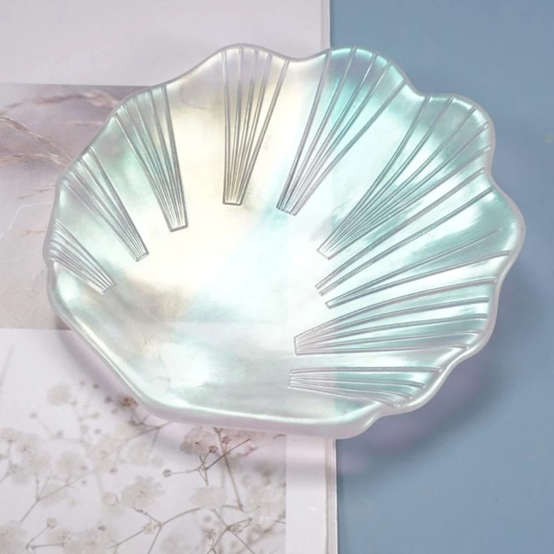 Crystal Epoxy Resin Mold for Shell Dish Plate Casting Silicone Mould DIY Crafts Jewelry Decoration Making Tools 55KA
