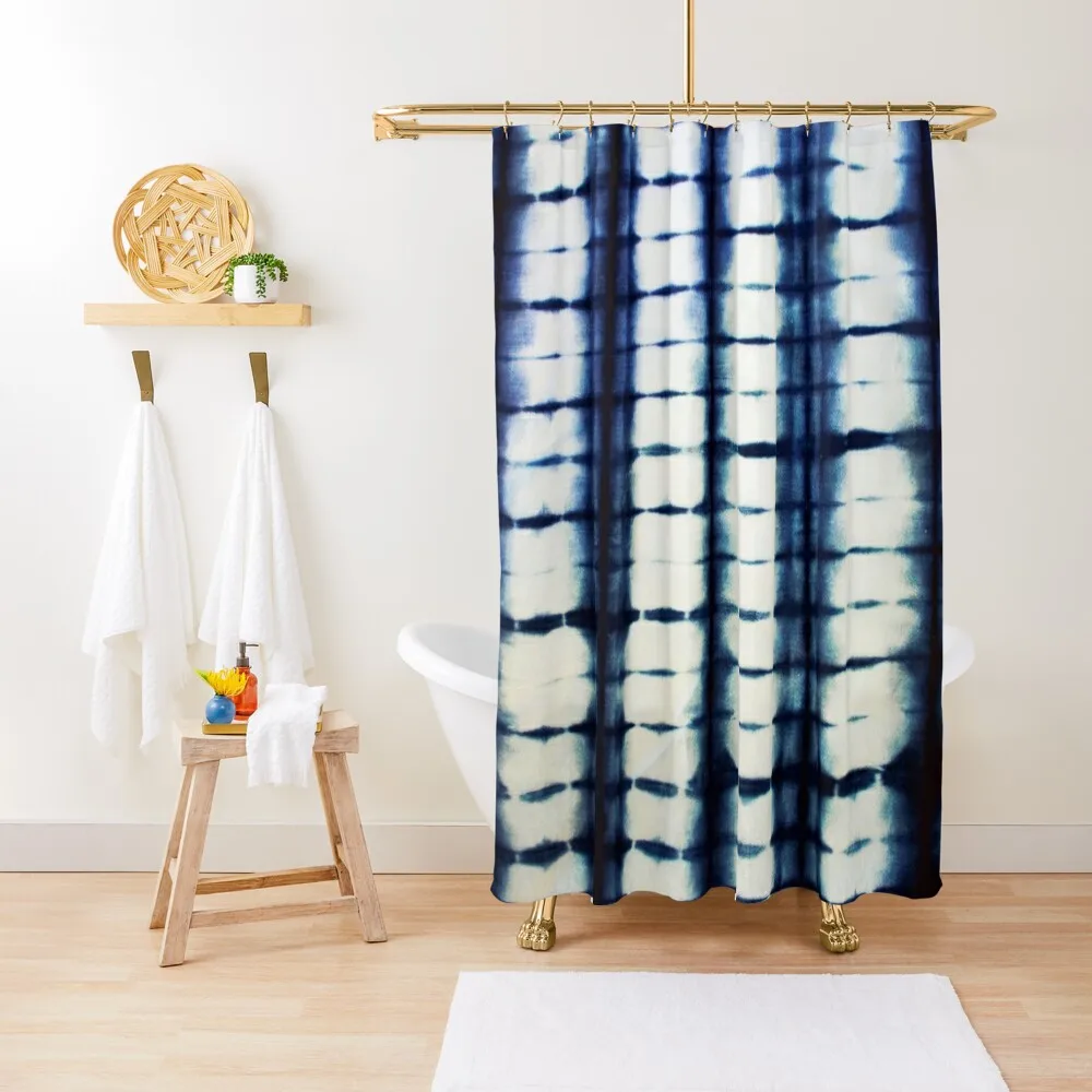 

Shibori indigo Tie Dye Shower Curtain Transparent Bathroom Shower Toilet Accessories Bathroom Curtain