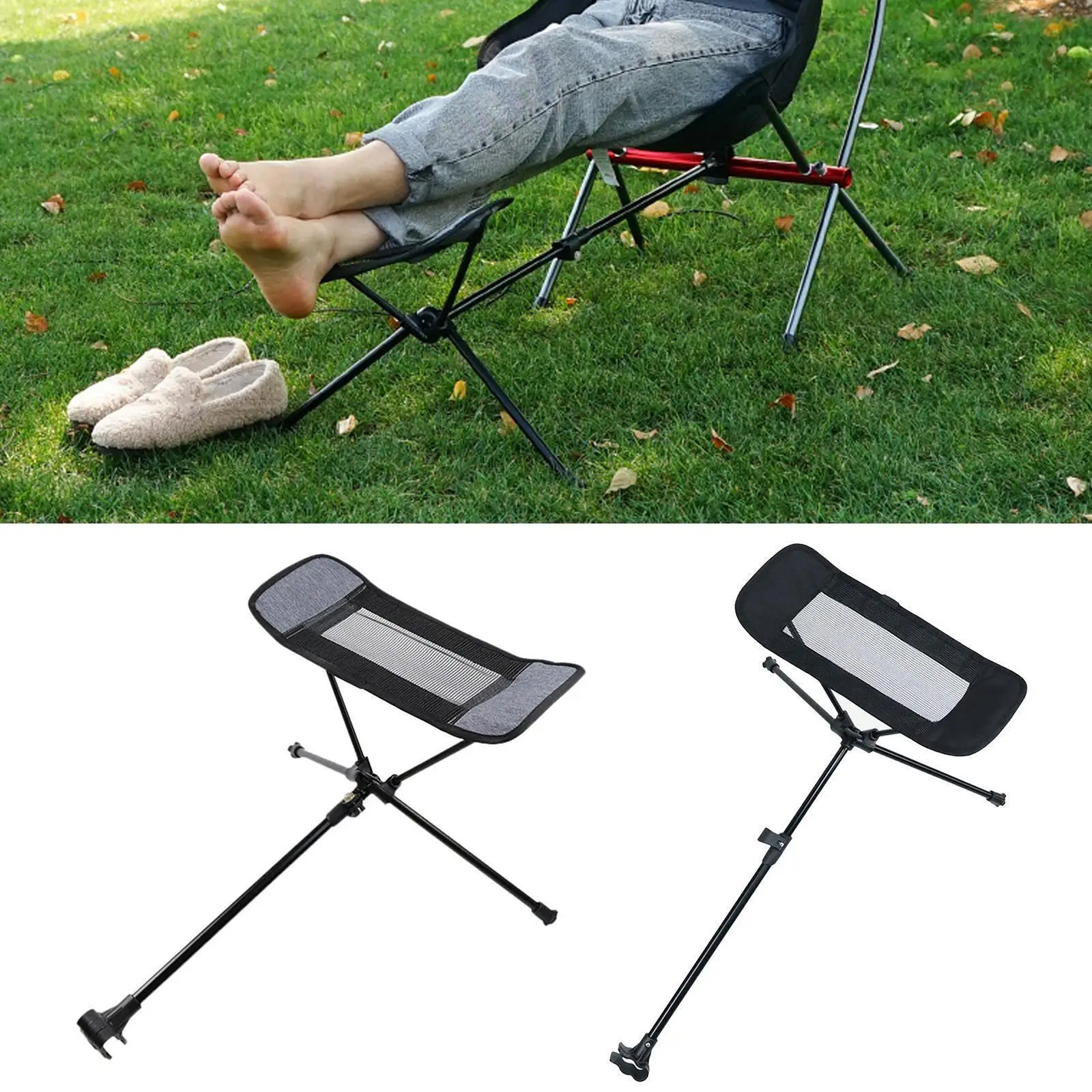 

Moon Chair Foot Mop Pedal Portable Folding Stool Camping Chair Outdoor Collapsible Lightweight Aluminum Alloy Bracket Chair