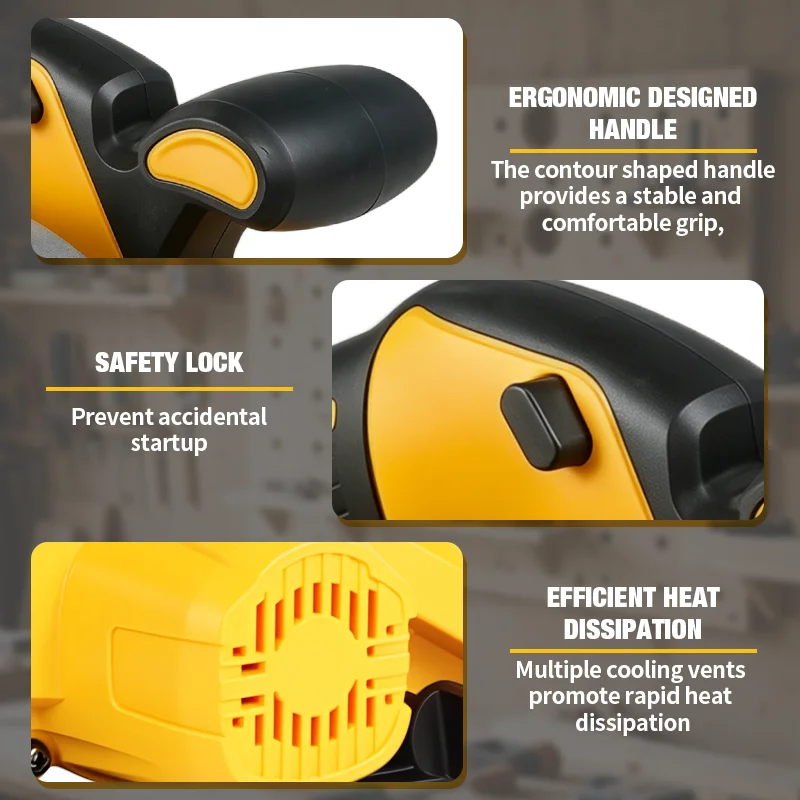 Electric Goddess Brushless 7In Electric Circular Saw Cordless Handheld Woodworking Saw Power Tool For Dewalt 20V Battery Pin view 2