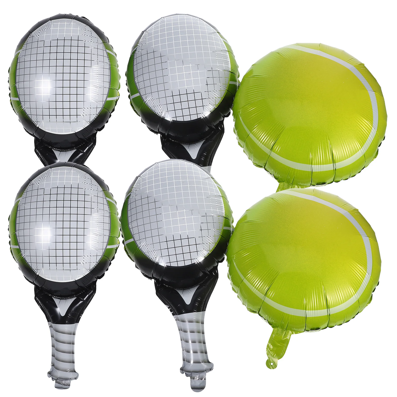 

1 Set Tennis Racket Ball Aluminum Foil Balloons For Birthday Party Sports Theme Decor Inflatable Tennis Balloon Props Party