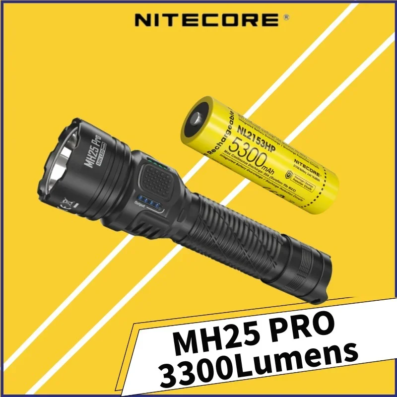 pro 3300lumens max rnge 705m 5300mah bateria usb c lanterna recarregavel incluido nitecore mh25 01