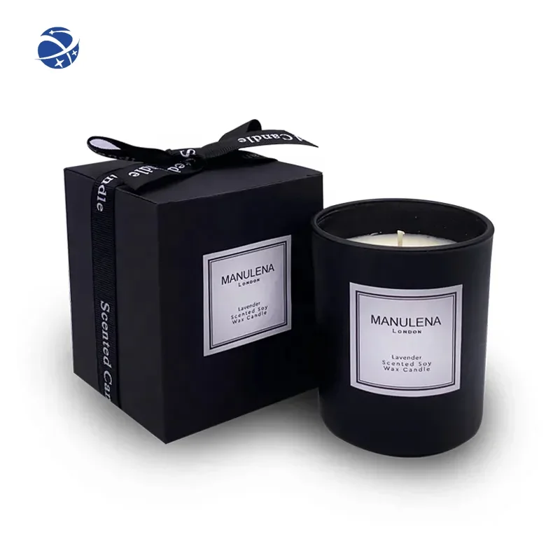 YyhcWholesale Modern Luxury White Scented Soy Candles With Custom Labels Scented Candles With Wooden Lid And Gift Box