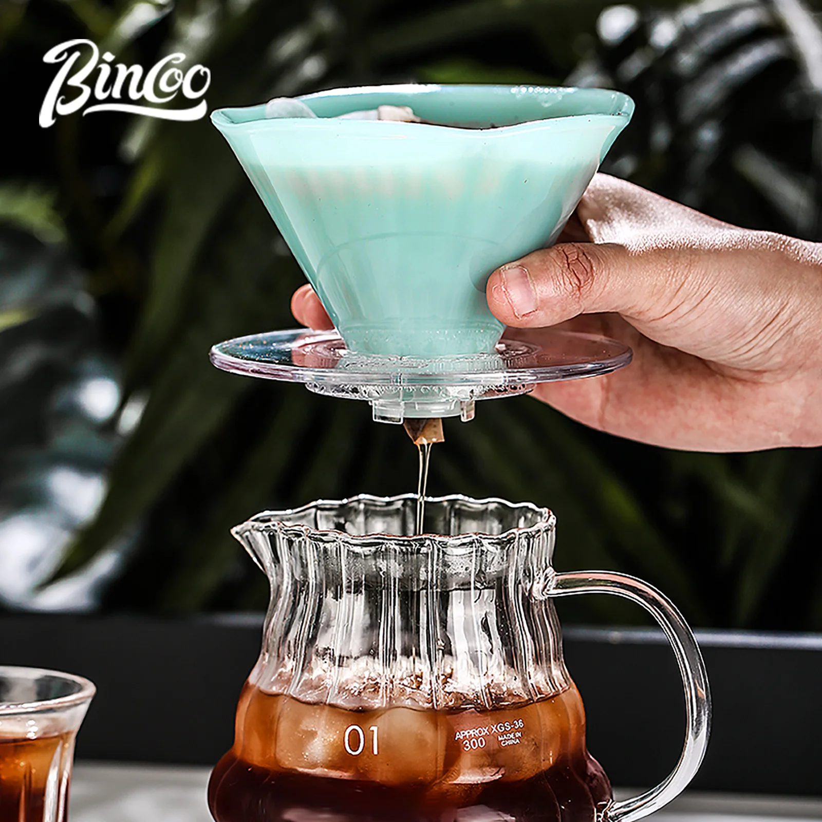 

Bincoo Pour Over Coffee Dripper Calla Lily Shape Slow Drip Hand Brew Coffee Filter Cup for Home barista Travel Coffee Accessorie