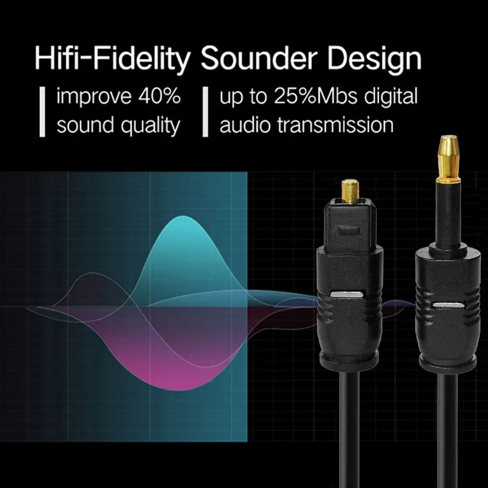 موصل مطلي بالذهب كابل الصوت سلك الألياف الضوئية SPDIF خط 3.5 مللي متر إلى Toslink لمكبر الصوت مشغل بلو راي مكبر كهربائي