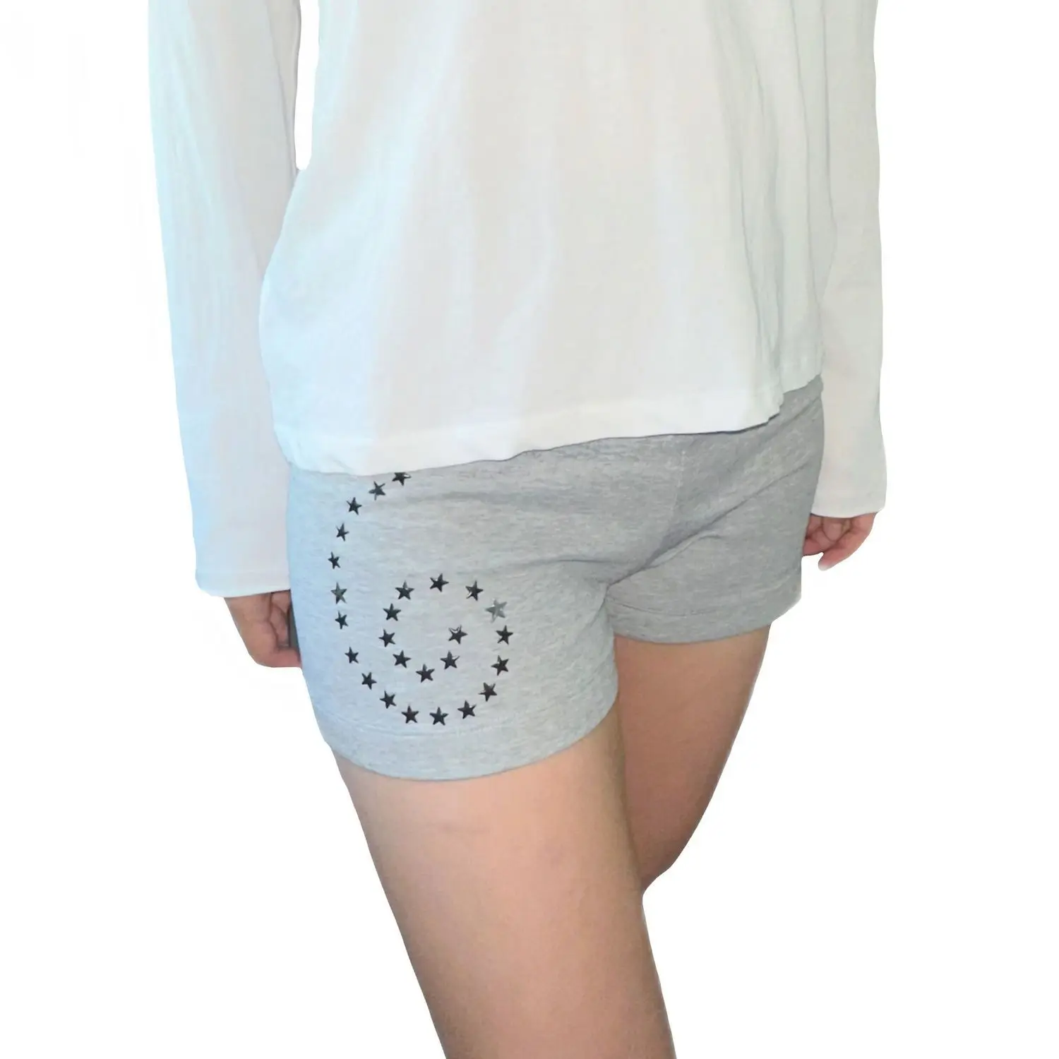 

Onalippa Korean Fashion 2026 Summer Casual Shorts Hot Silver Star Printed Original Design Sense Shorts