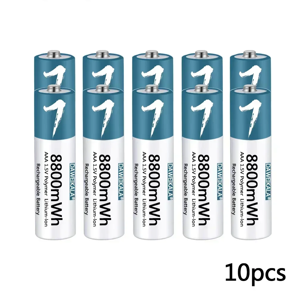 1,5 V AAA-batterij Oplaadbare lithium-ionbatterij 8800 mWh AAA-batterij voor afstandsbediening muis kleine ventilator Elektrisch speelgoed