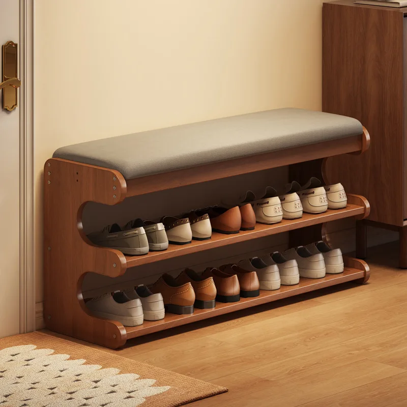 Shoe Cabinet Stool Upholstered Flip Top Shoe Storage Bench Entryway Hallway Cushion Seat Removable Shoe Rack Organizer Furniture