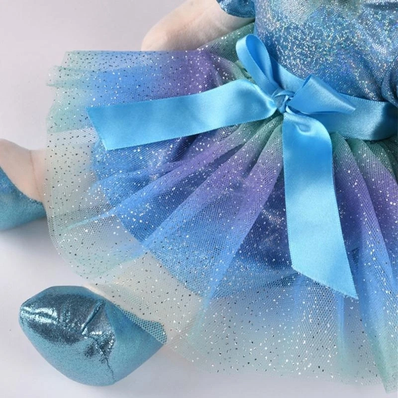 Bộ đồ liền thân búp bê tái sinh bằng silicone giống như thật được làm thủ công bằng tay Đồ chơi bé gái xinh đẹp 15UB