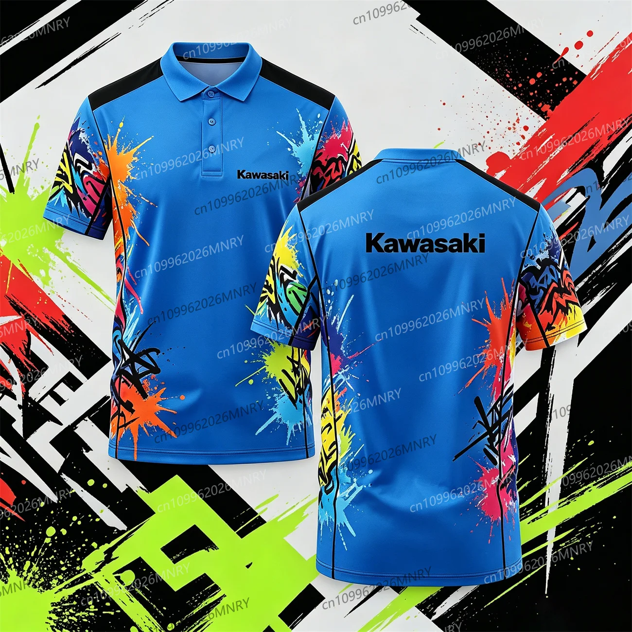

Kawasaki Motorcycle Racer Riding POLO shirt Men Summer polo men's clothes Women T-Shirt Fashion Oversized Clothing Top