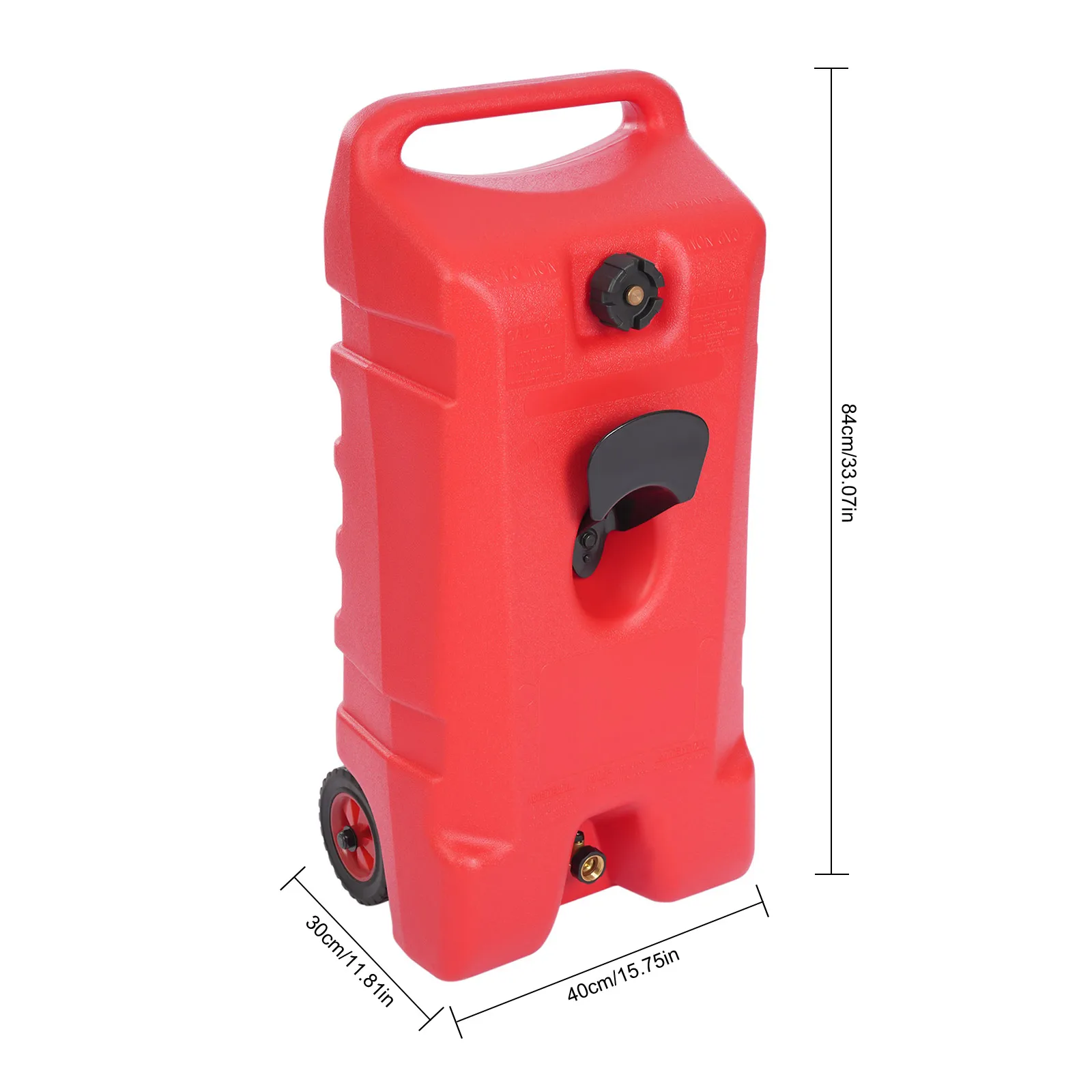 Watercraft Mobile Refueling Vessel, Outboard Fueling Tank, Separated Inlet Outlet Built-in Debris Filter Outboard Fueling Tank, Outboard Fueling Tank Short-distance Sailing Portable Fuel Holding Hardware