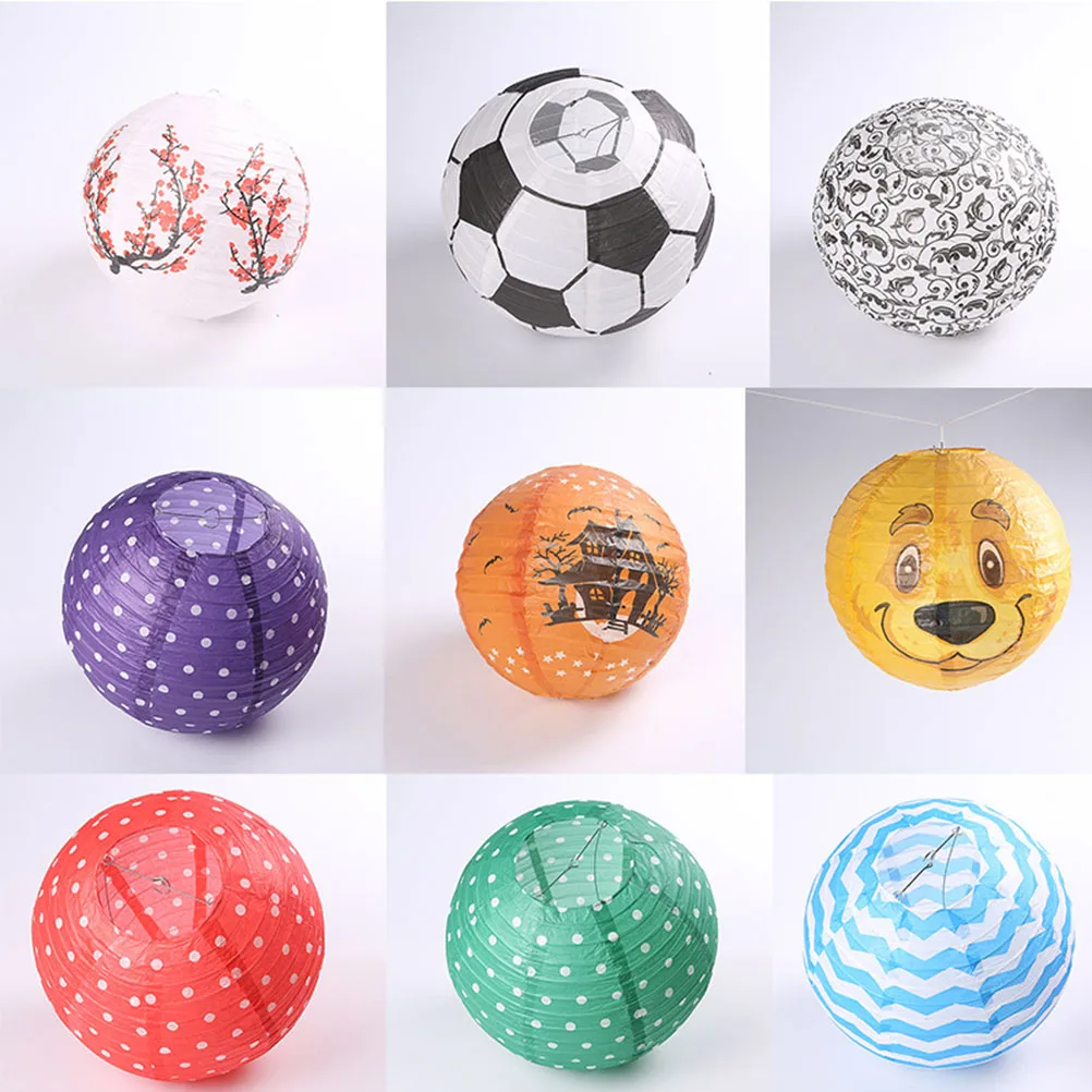 

Hanging Lantern Football Fussball Lampe Papier Decorations Laternenstab Kinder Led Child Soccer Party